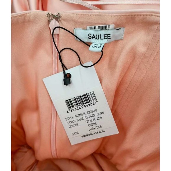 NWT SAU LEE Revolve Teigen Gown Maxi Dress Blush Red Ombre Event Party Cocktail - Picture 13 of 15